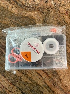 NEW Natural Stone Bead Bracelet Making Kit